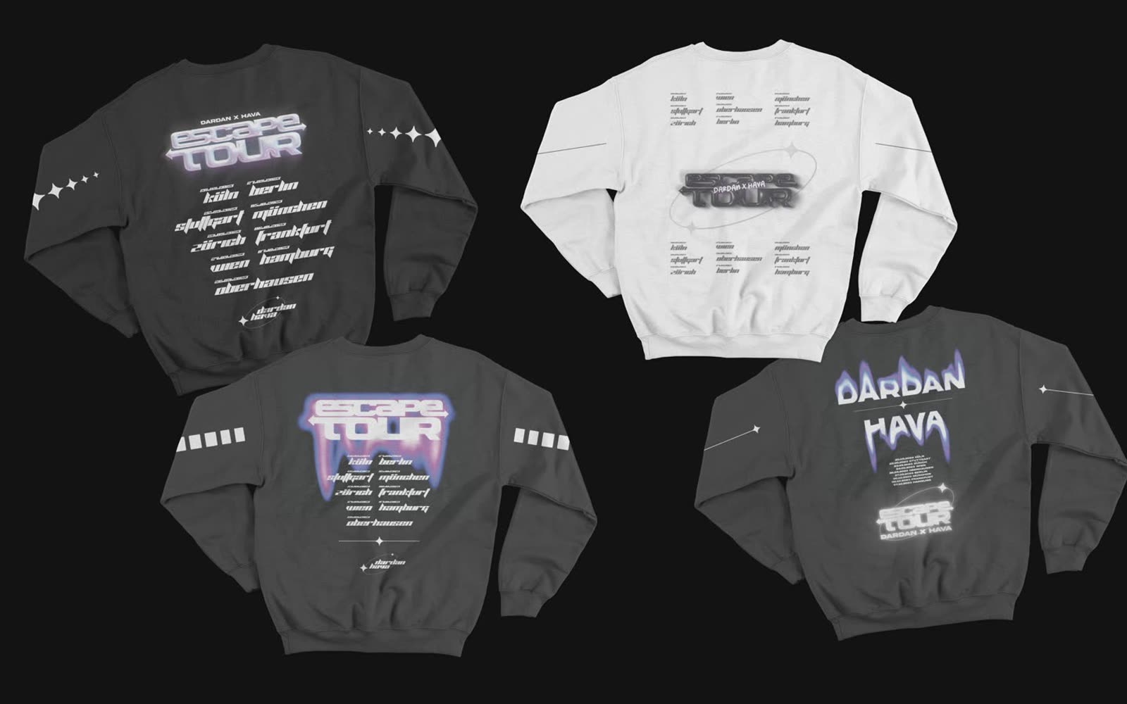 Tour merch artwork used in Tan's motion work